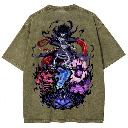 Solo leveling Unisex Fit Washed T-Shirt 