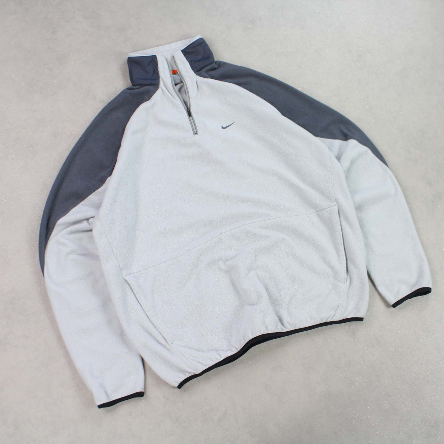 RARE 2000s 1/4 Fleece Grey