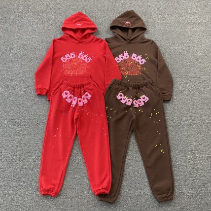 22_228 Street Style Spider Graphic  Tracksuit(Kids Clothing)