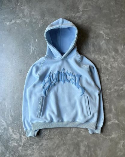 Puff Print Monochrome Reborn Pullover Hoodie