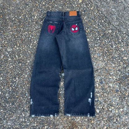 Unisex Spider Baggy Jeans
