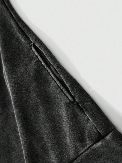 Men's Letter Print Zip Up Hoodie, Casual Loose Street Long Sleeve Hooded Sweatshirt for Daily Wear, Men's Clothes for All Seasons