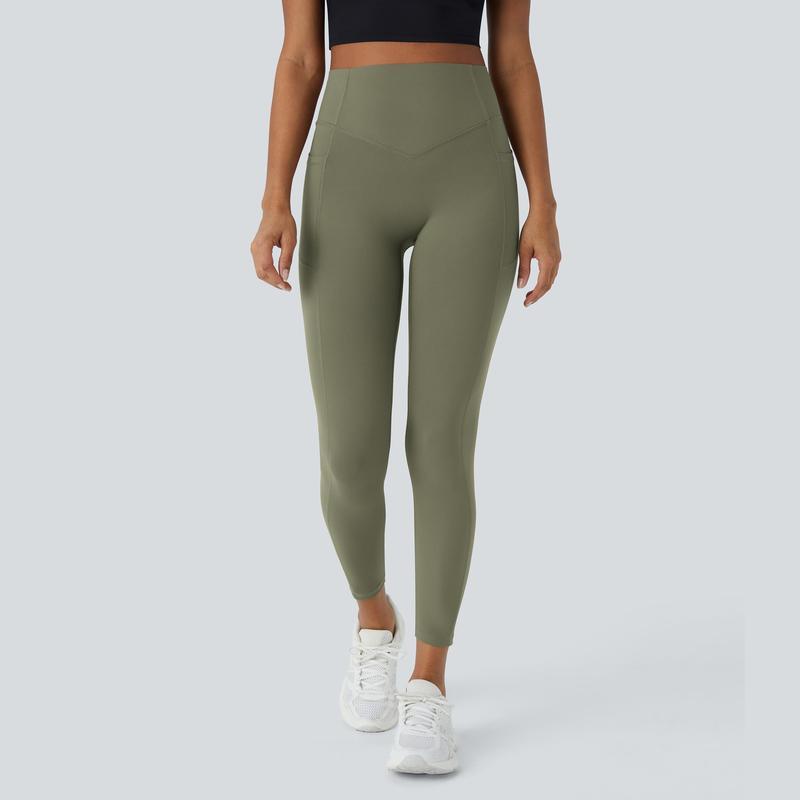 Women's UltraSculpt SoCinched High Waisted Scrunch Butt Lifting Tummy Control Side Pocket Training Leggings No Front Crotch Seam #NovaTopFinds #RushReady2025 #fall #fallfasion