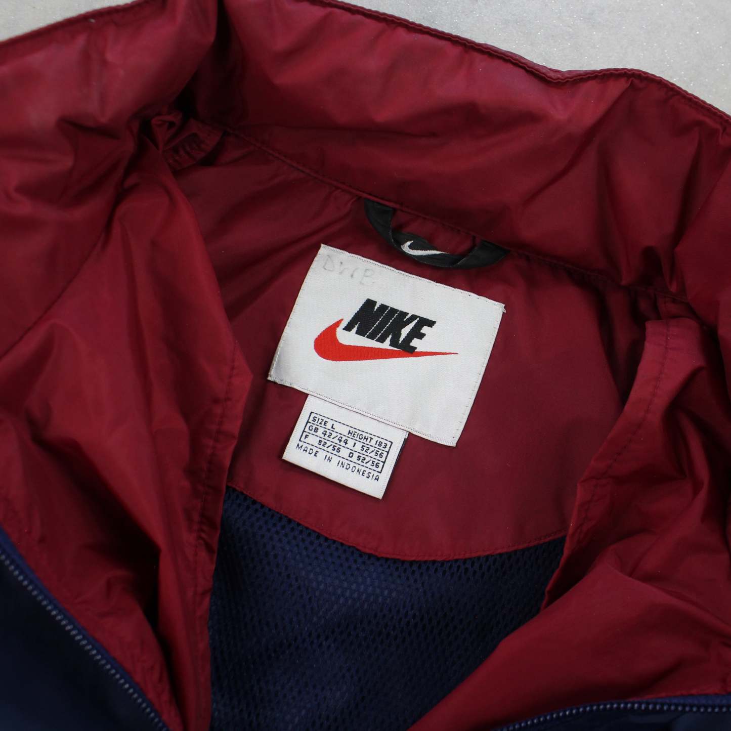 RARE 90s Hooded Track Jacket Burgundy