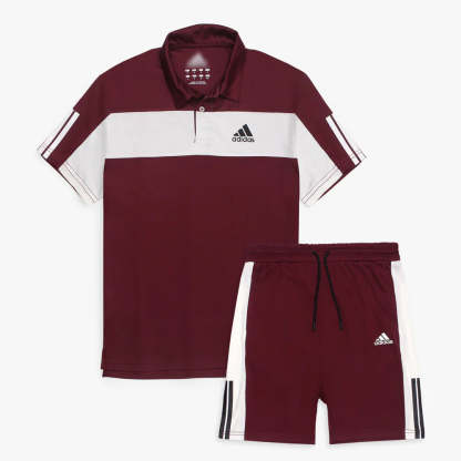 ADDAS Premium Paneled Dri-Fit Twin Set (Maroon)