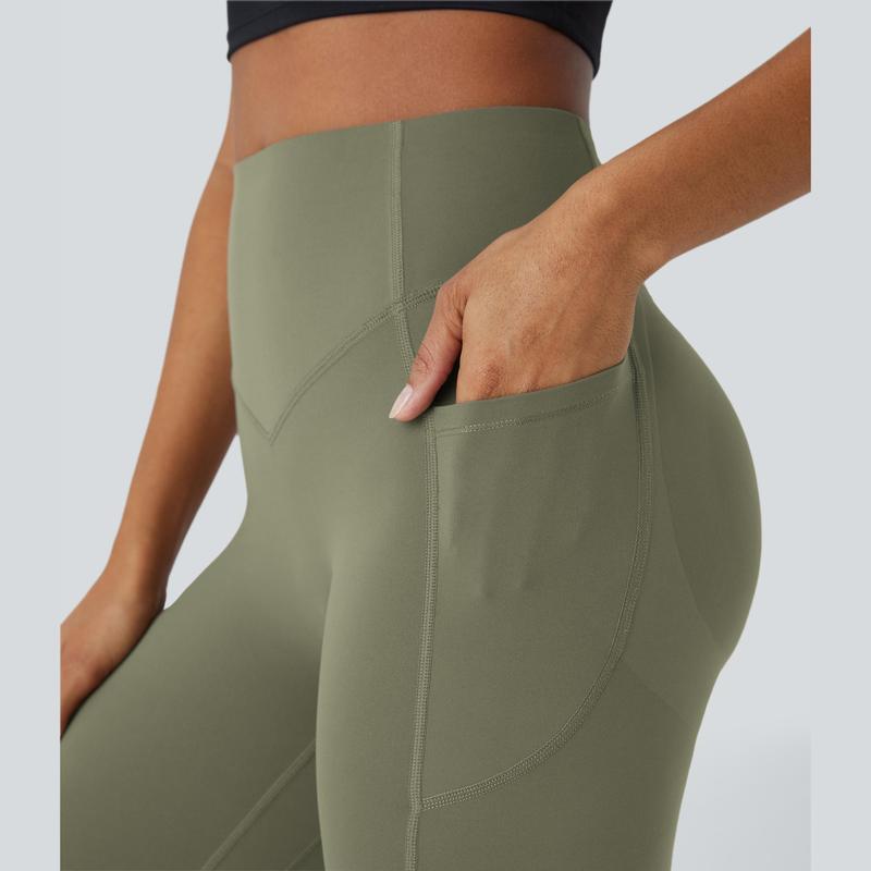 Women's UltraSculpt SoCinched High Waisted Scrunch Butt Lifting Tummy Control Side Pocket Training Leggings No Front Crotch Seam #NovaTopFinds #RushReady2025 #fall #fallfasion