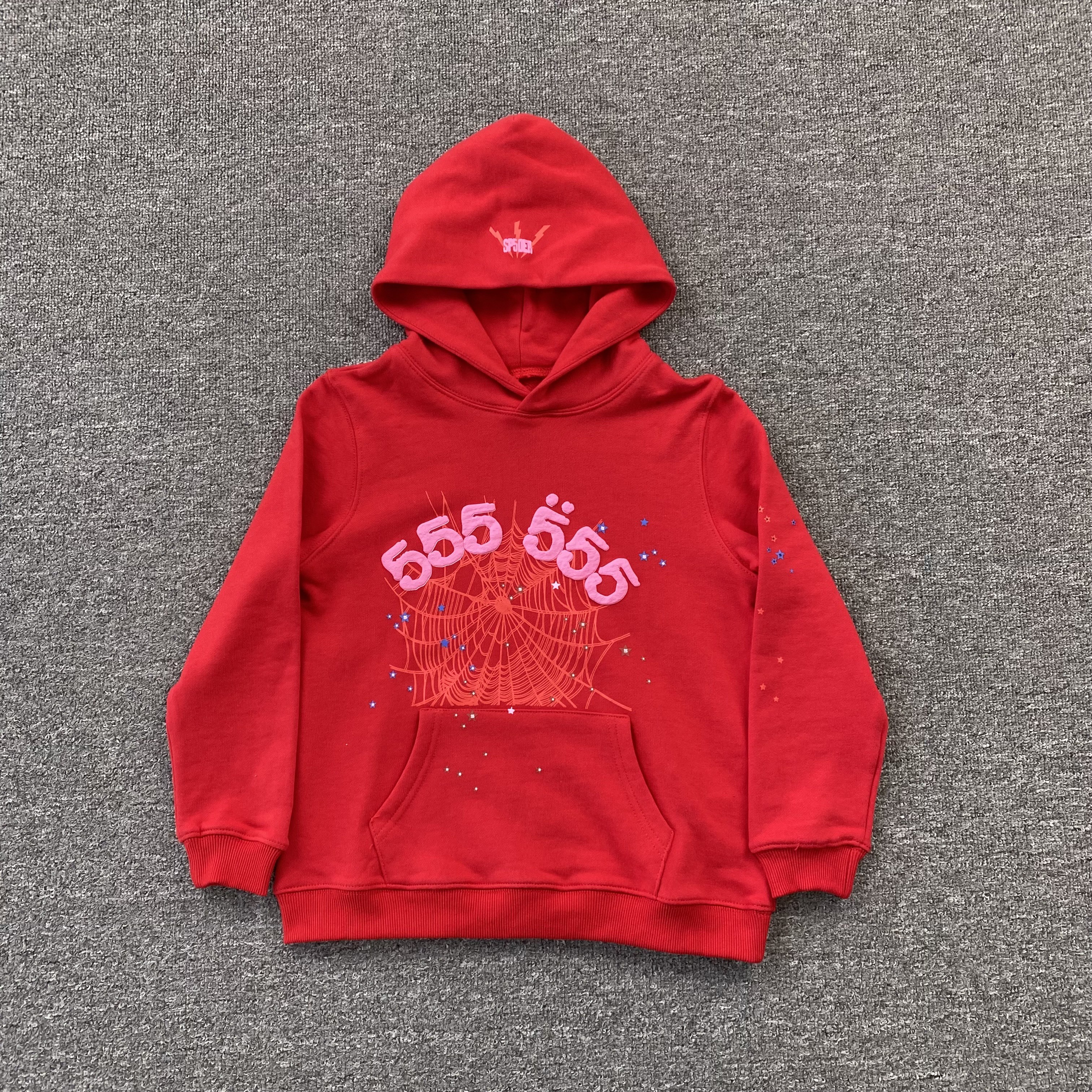 22_228 Street Style Spider Graphic  Tracksuit(Kids Clothing)