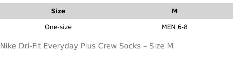 NIKE DRI-FIT EVERYDAY PLUS CUSHIONED CREW TRAINING SOCKS (6-PACK)