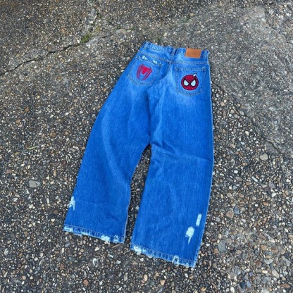 Unisex Spider Baggy Jeans