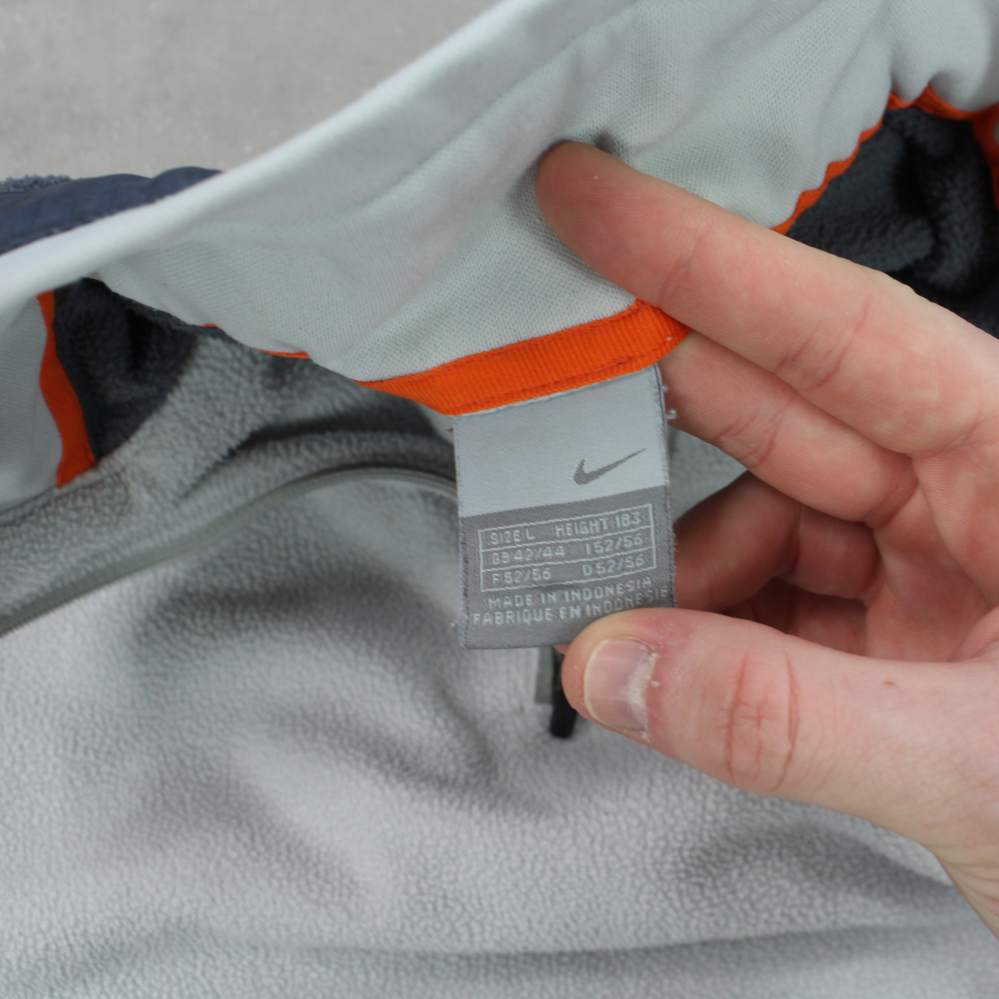 RARE 2000s 1/4 Fleece Grey