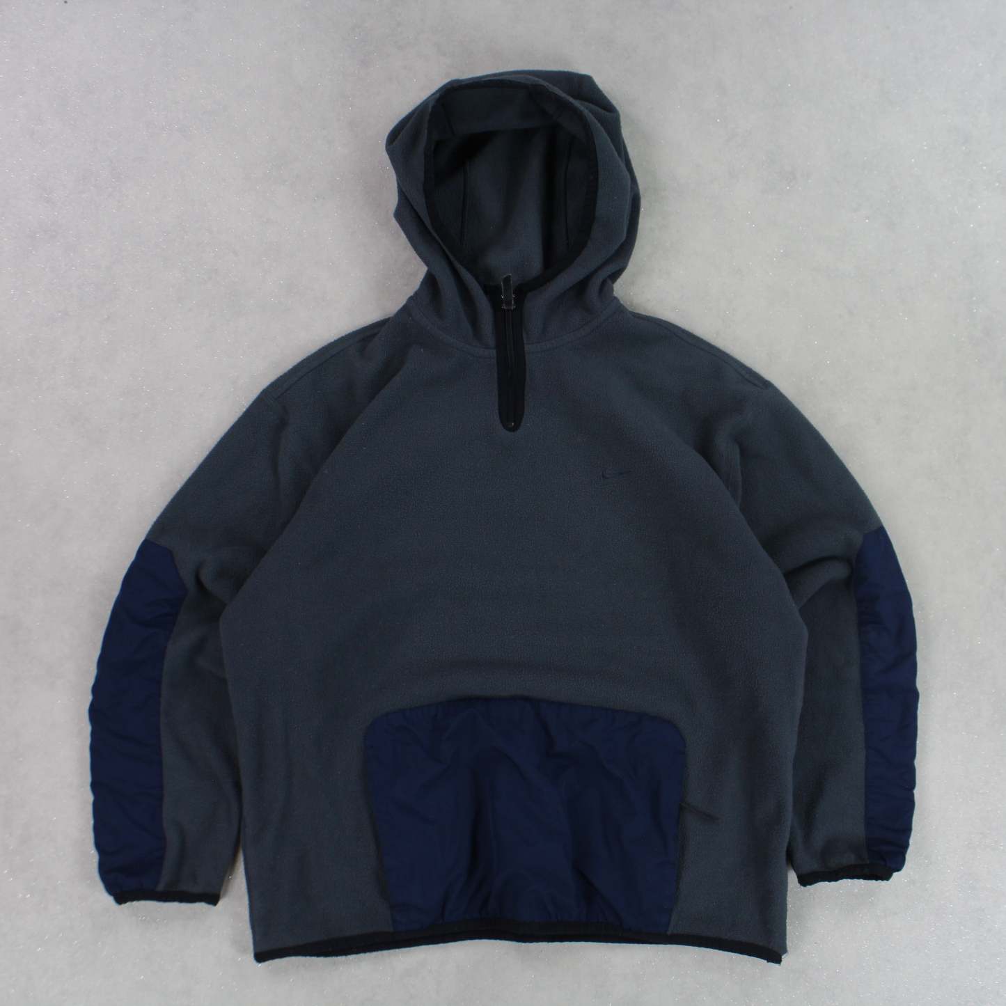 RARE 2000s 1/4 Fleece Grey