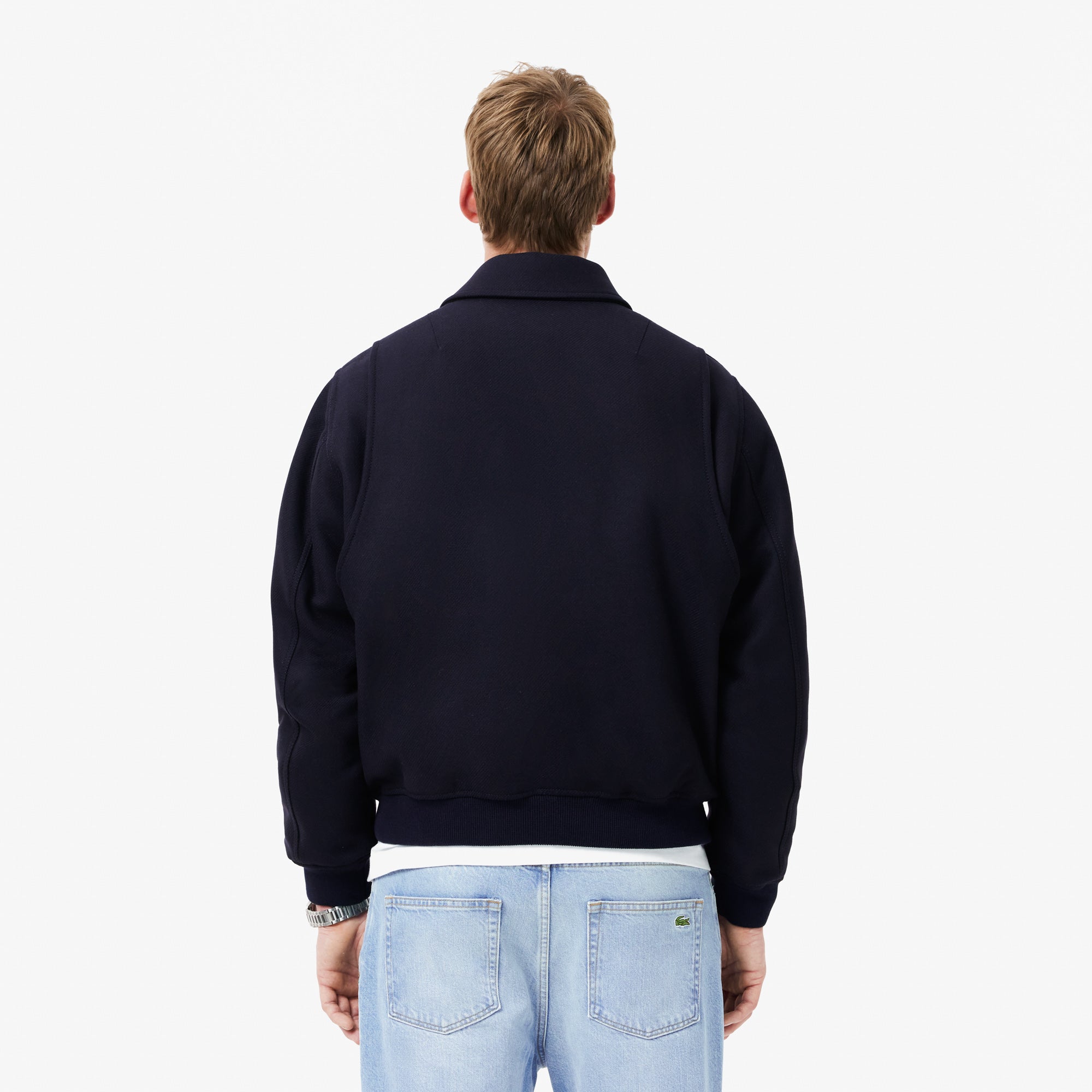 Zipped Padded Wool Aviator Jacket-BH2888