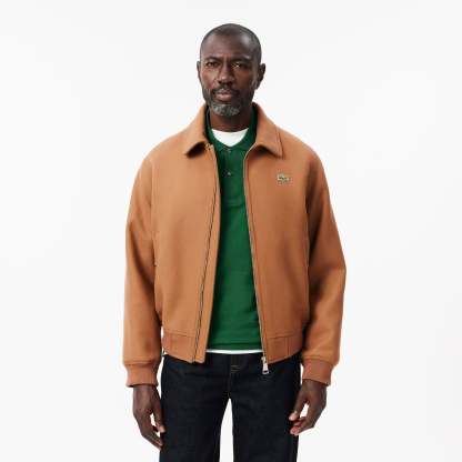 Zipped Padded Wool Aviator Jacket-BH2888