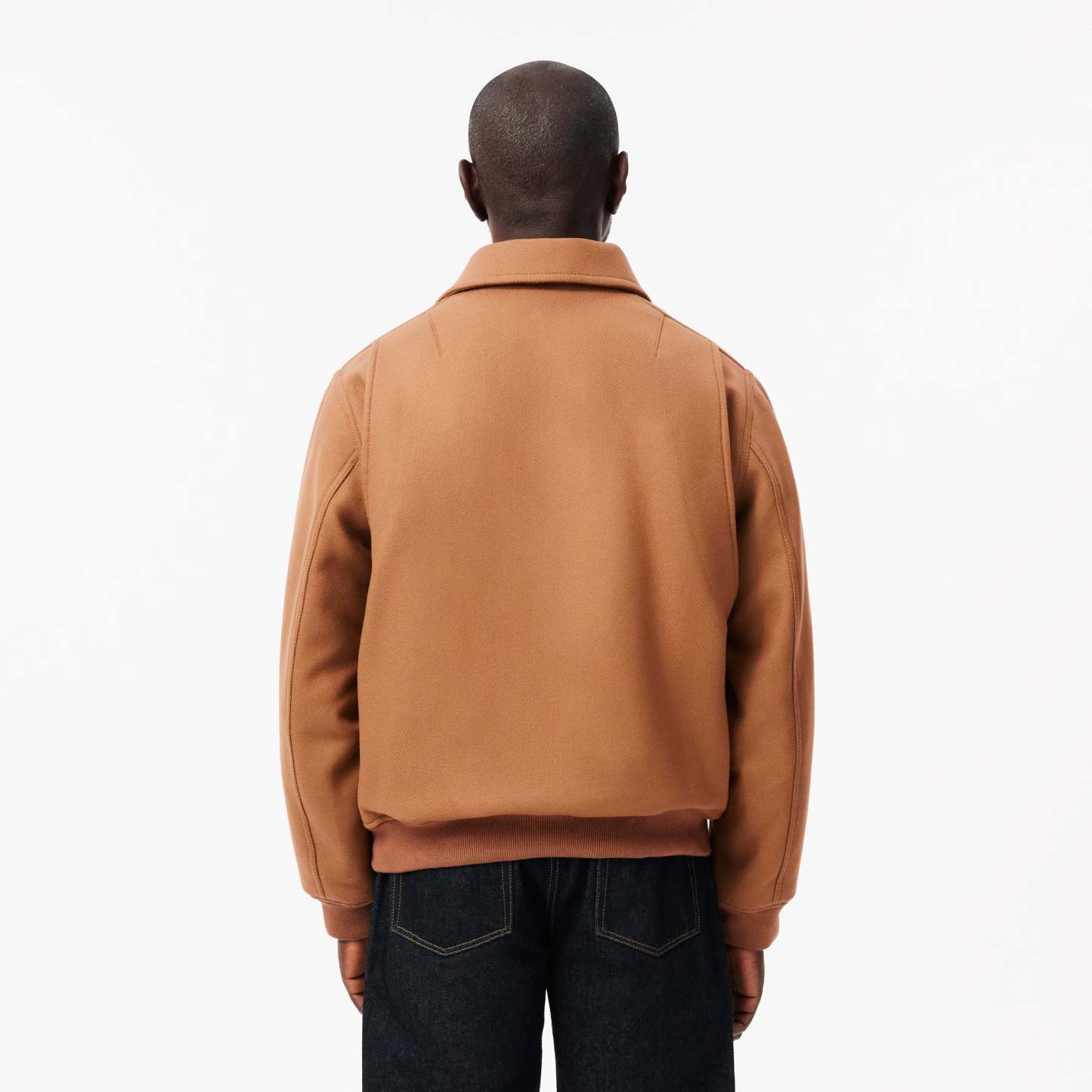 Zipped Padded Wool Aviator Jacket-BH2888