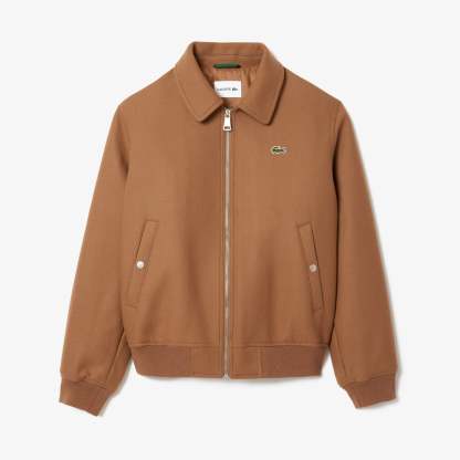 Zipped Padded Wool Aviator Jacket-BH2888