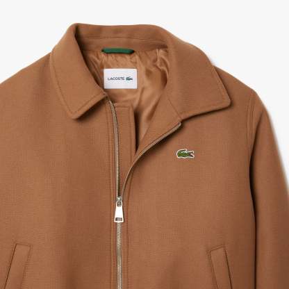 Zipped Padded Wool Aviator Jacket-BH2888