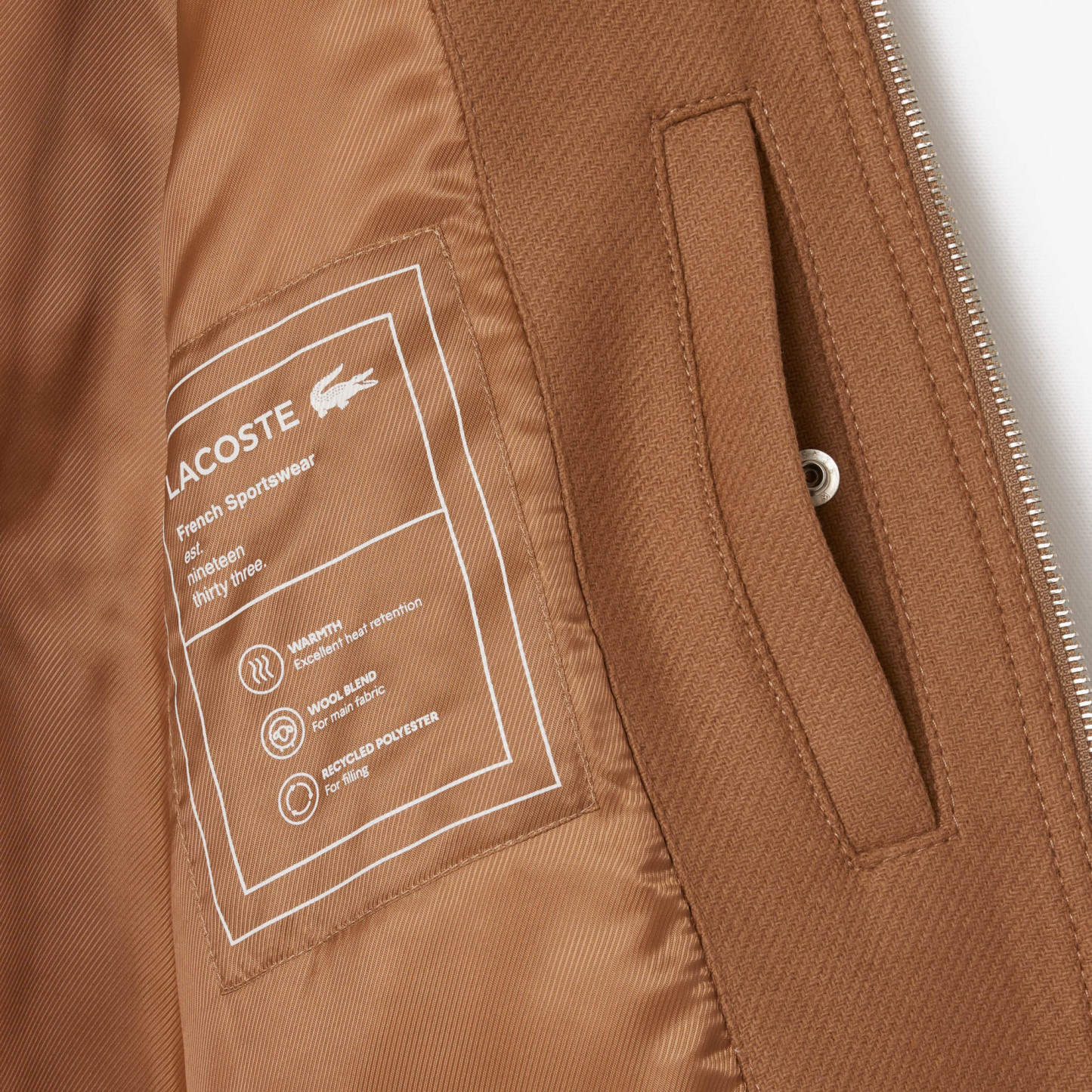 Zipped Padded Wool Aviator Jacket-BH2888