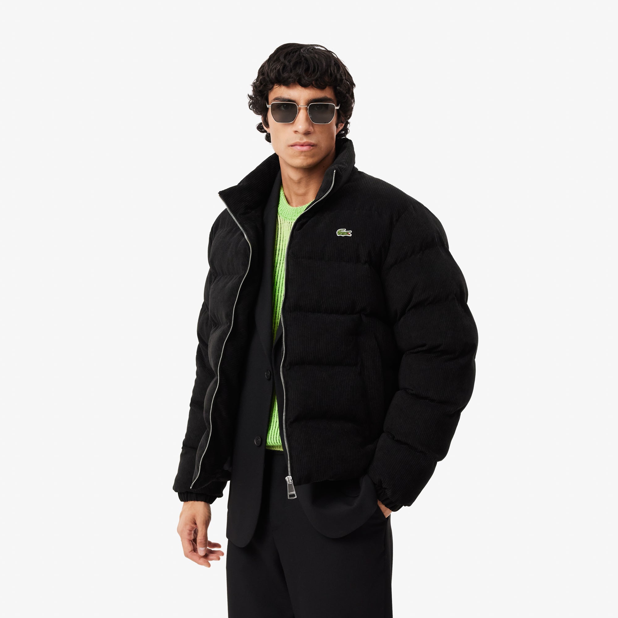 Quilted Velour Puffed Jacket-BH2890