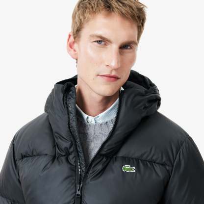 Short Water-Repellent Hooded Puffed Jacket-BH2905