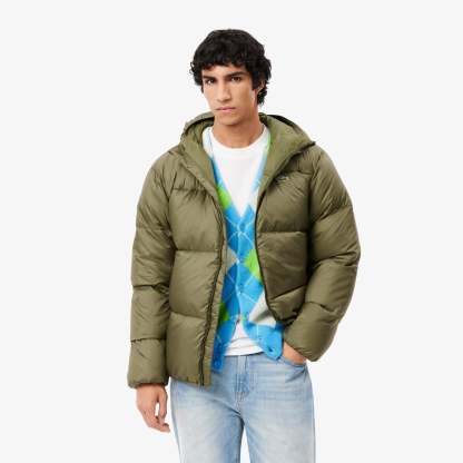 Short Water-Repellent Hooded Puffed Jacket-BH2905