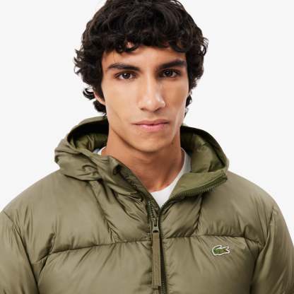 Short Water-Repellent Hooded Puffed Jacket-BH2905
