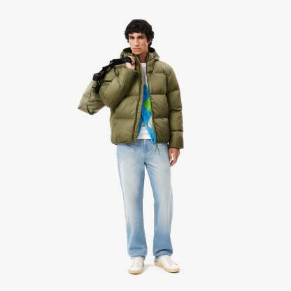 Short Water-Repellent Hooded Puffed Jacket-BH2905