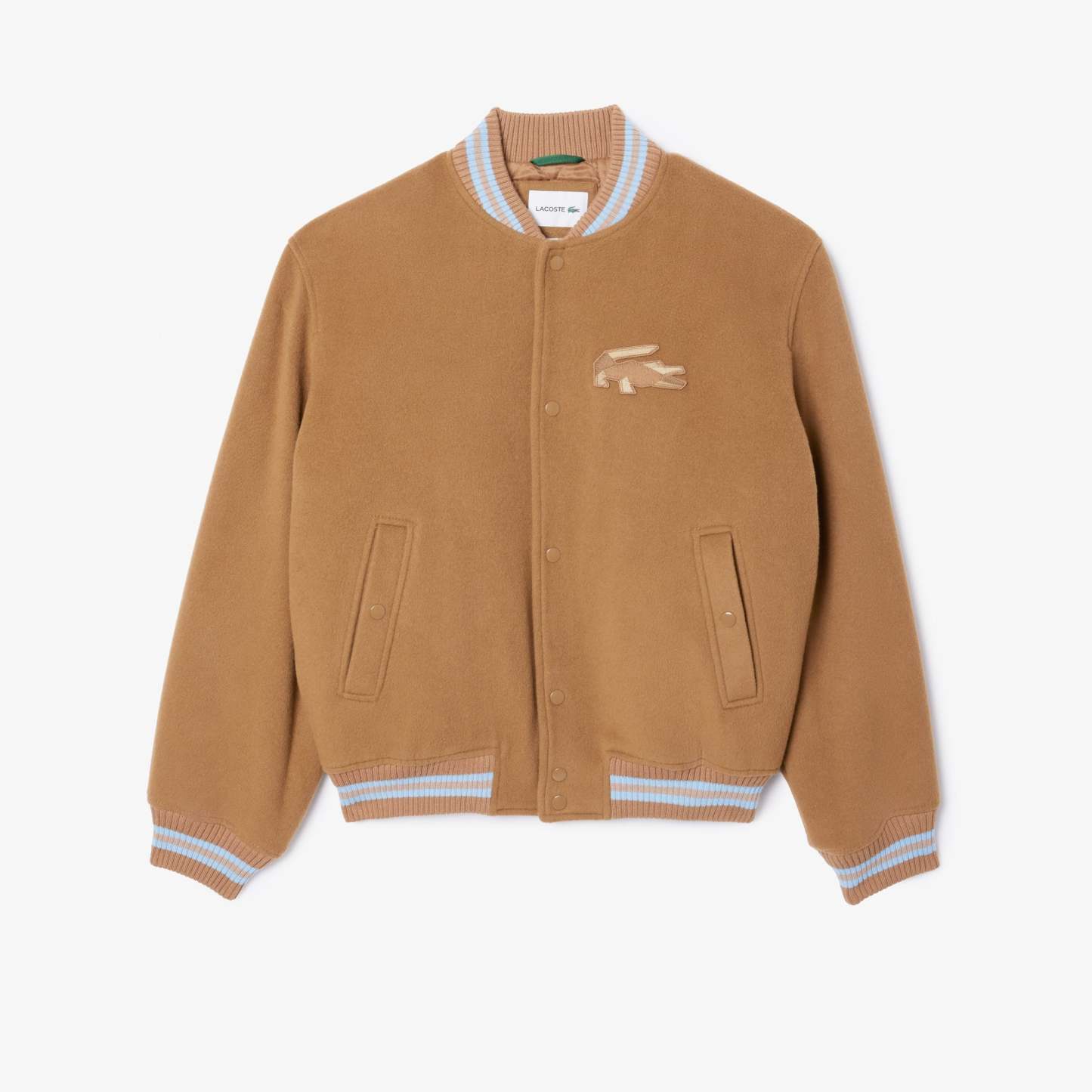 Wool Crocodile Badge Bomber Jacket-BH4307