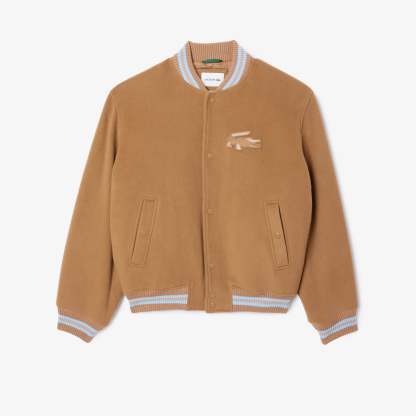 Wool Crocodile Badge Bomber Jacket-BH4307