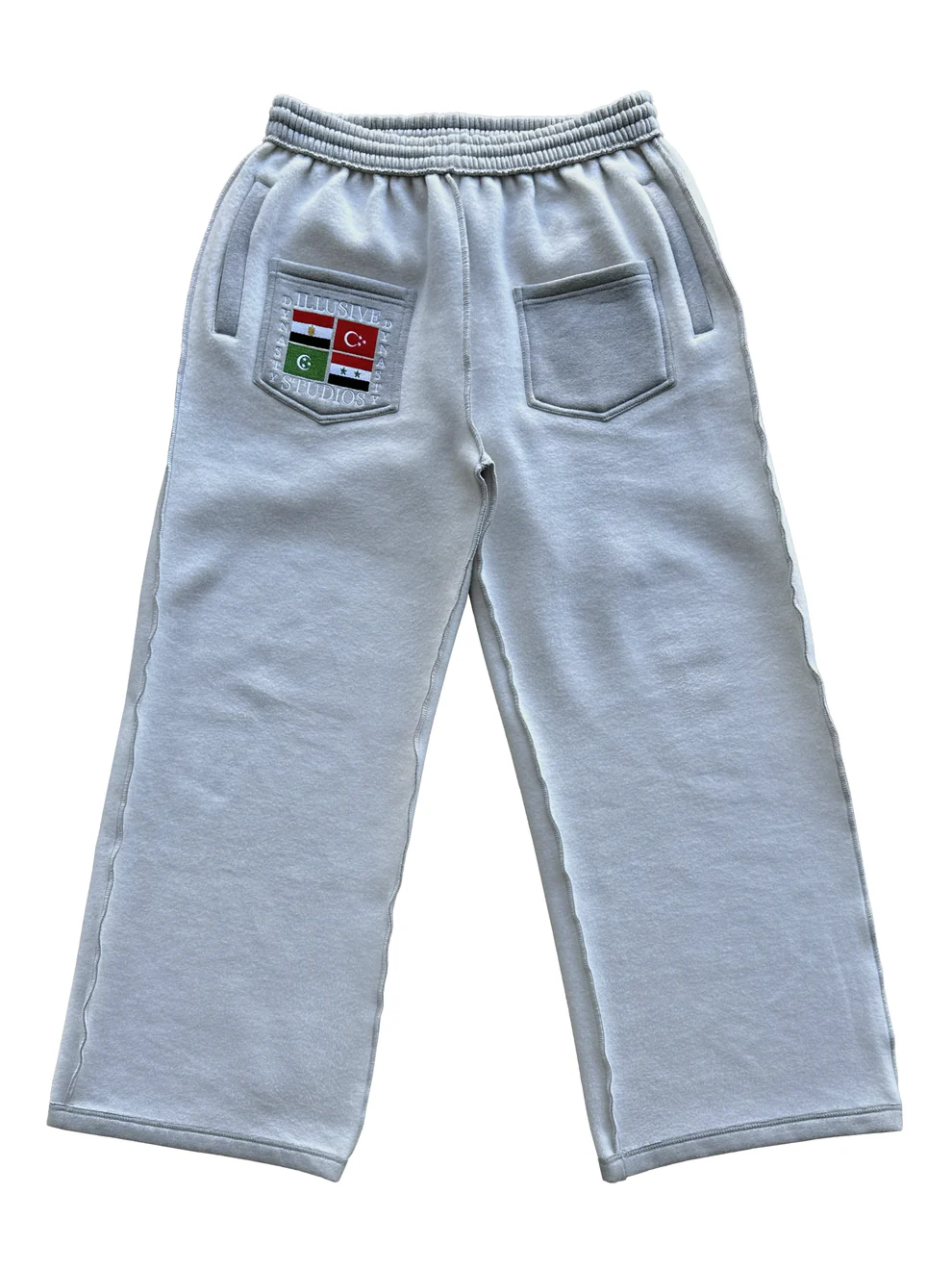 'Illusive Dynasty' Inside Out Sweatpants - Black