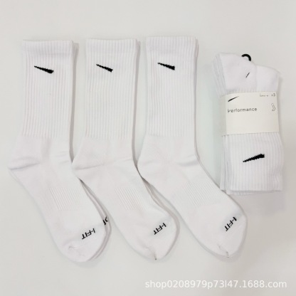 Thickened Sweat-Absorbent Towel Bottom Long-Tube Sports Socks For Men And Women Thin Fitness Running Basketball Socks