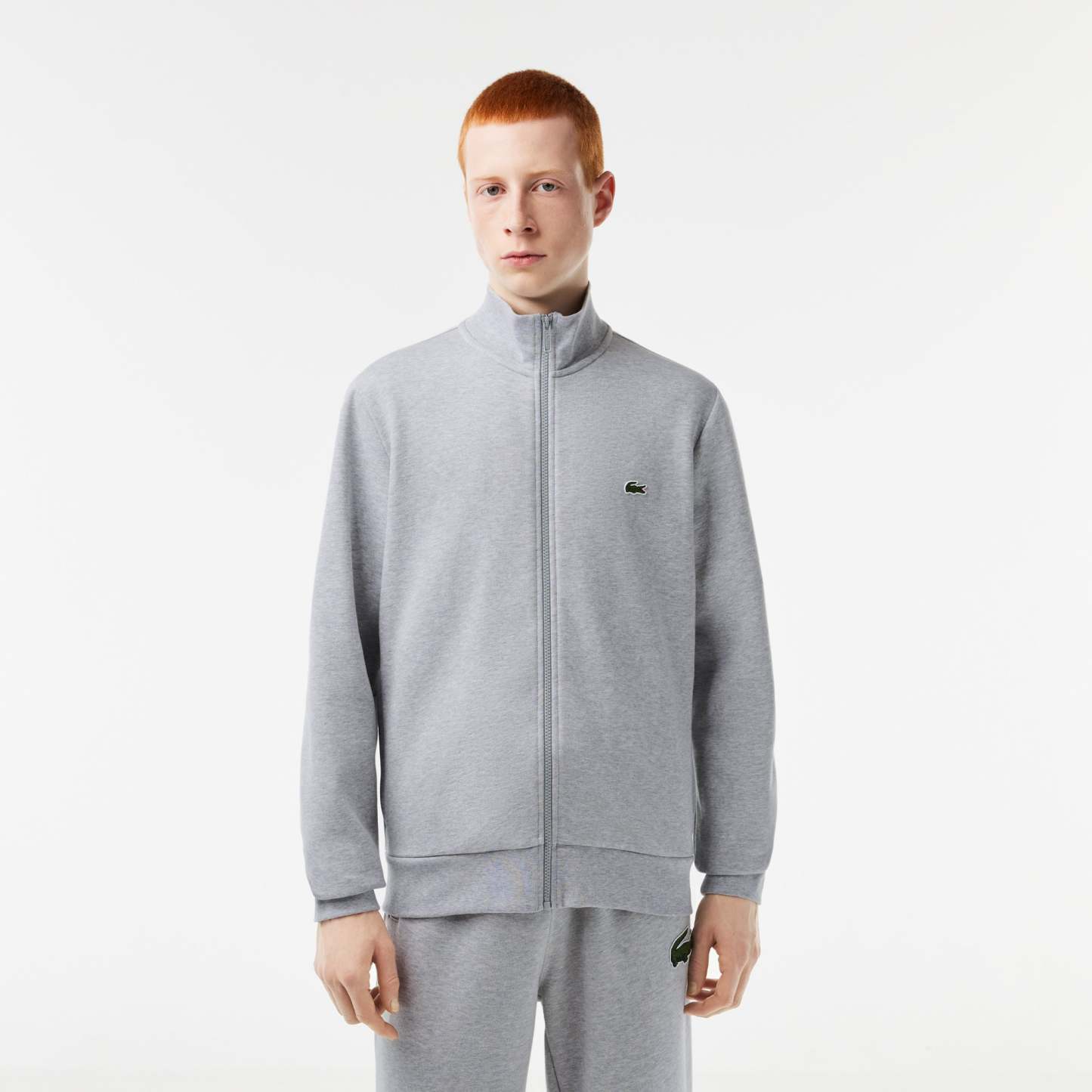 Zip-Up High Neck Fleece Sweatshirt-SH9622