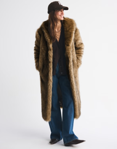 Zara Long Faux Fur Coat