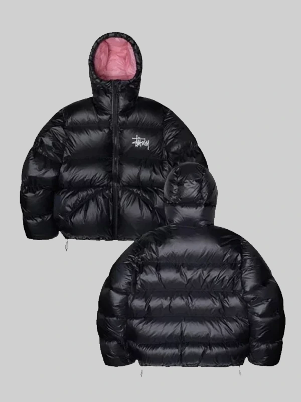 Stussy Black Puffer Jacket