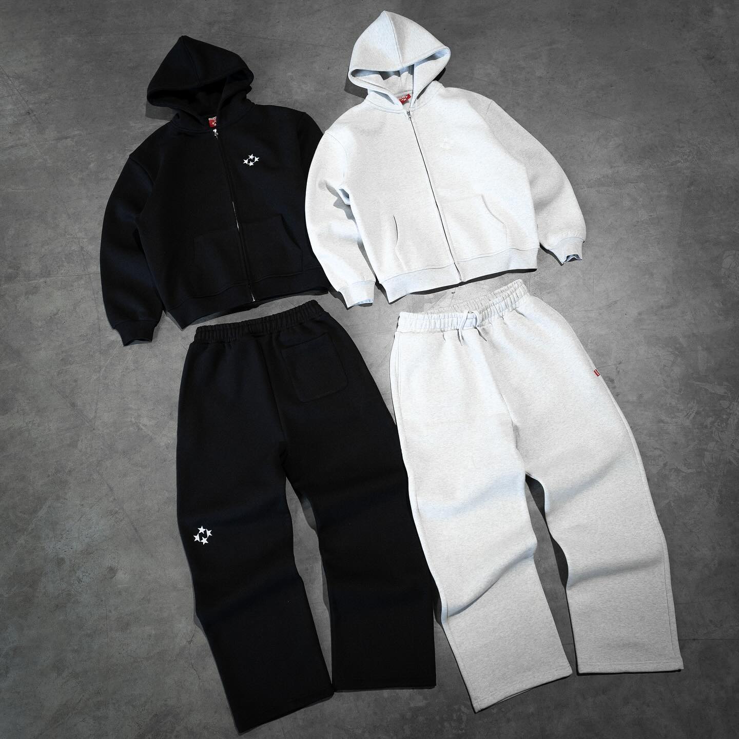 Zipper Hoodie Sweatpants Set 