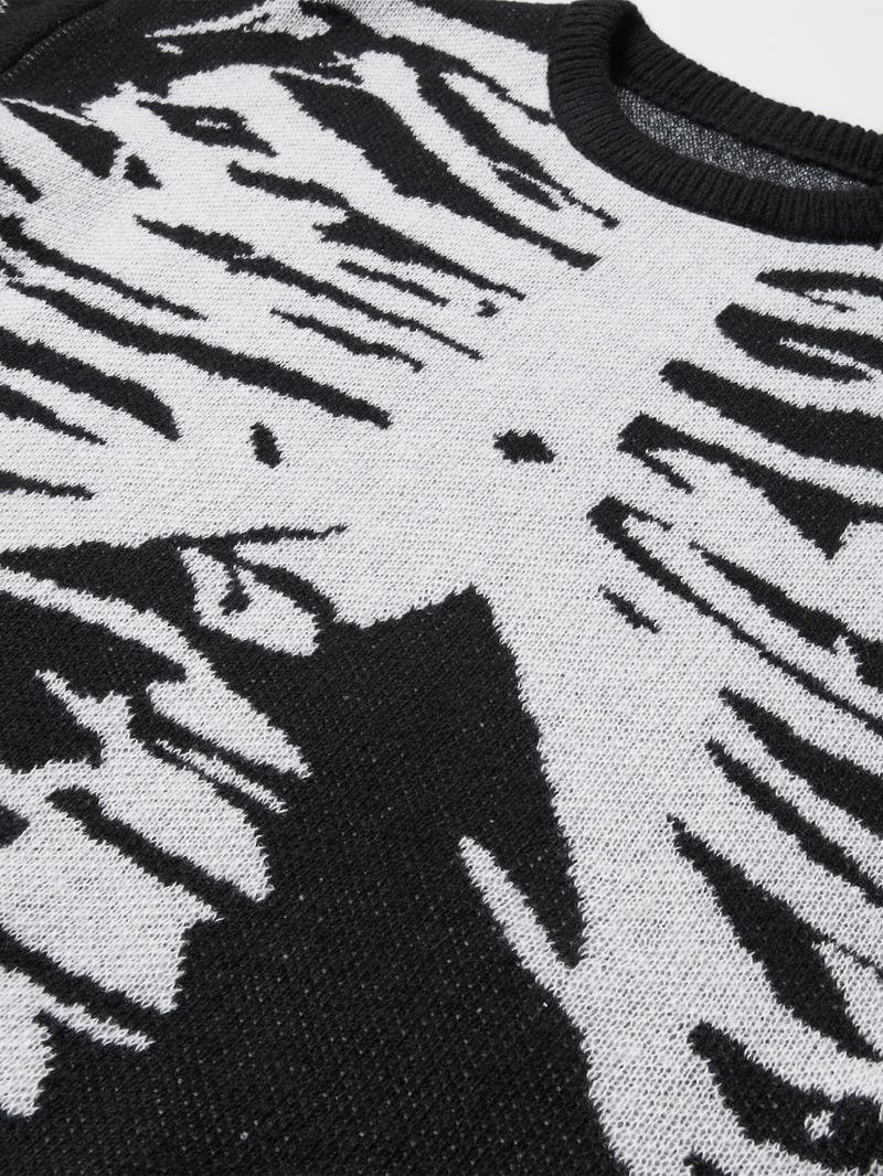 More Gamis Unisex Skeleton Jacquard Crewneck Sweater Oversized Loose Long Sleeve Knit Top for Autumn Winter Halloween & Daily Wear Clothes Menswear Casual Crewneck Knitwear Black And Gray Personalized More Gamis Unisex Skeleton Jacquard Crewneck Sweater Oversized Loose Long Sleeve Knit Top for Autumn Winter Halloween & Daily Wear Clothes Menswear Casual Crewneck Knitwear Black And Gray Personalized