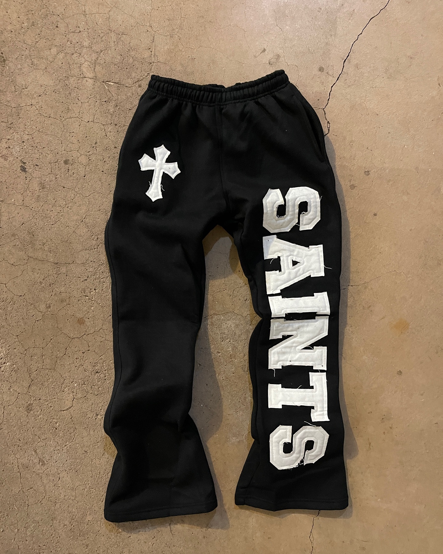 TWO PIECE SET-“SAINTS” CROOKED ZIP UP HOODIE&PANT v2