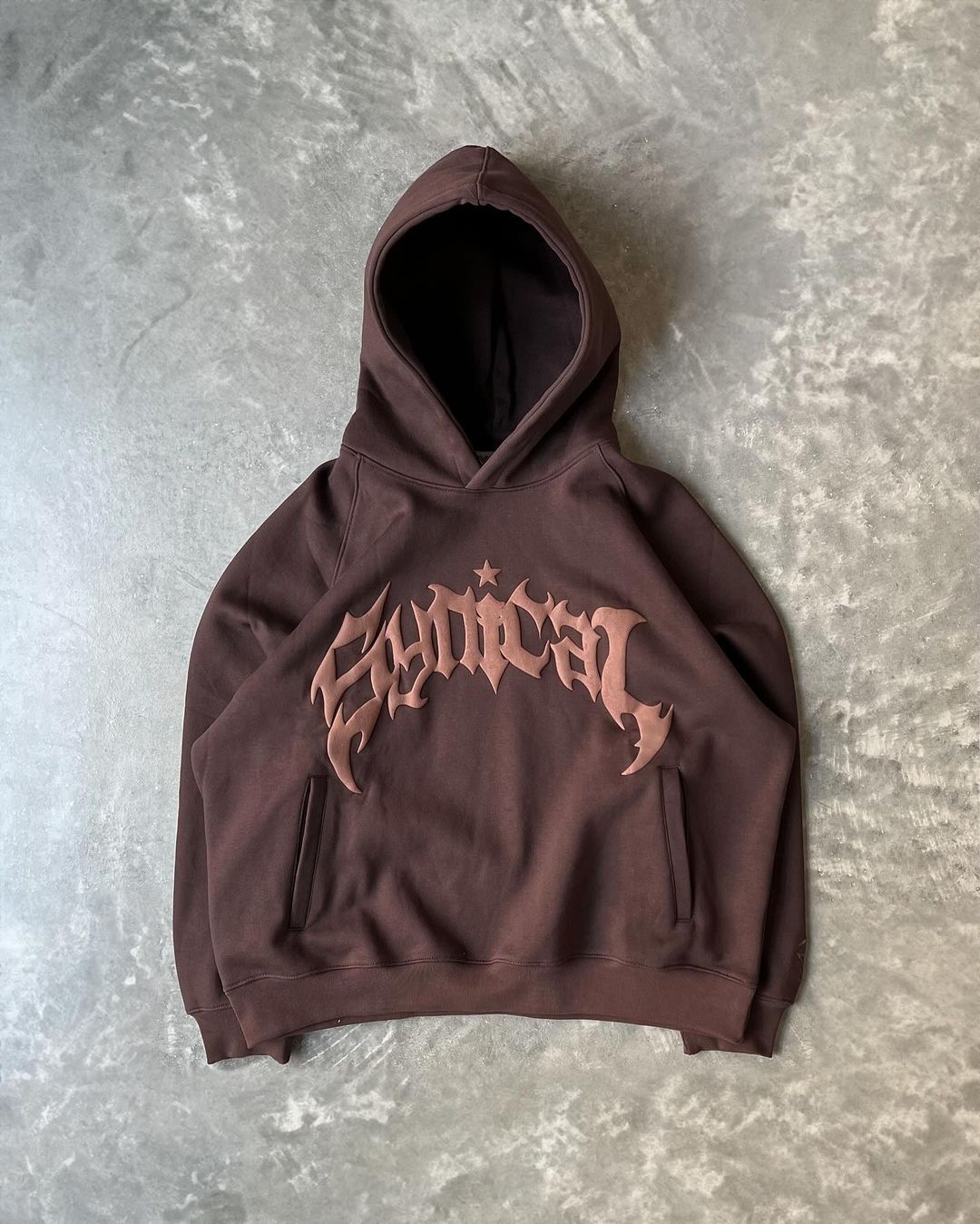 Puff Print Monochrome Reborn Pullover Hoodie