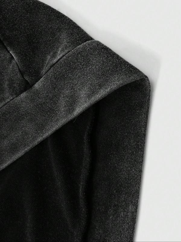 Men's Letter Print Zip Up Hoodie, Casual Loose Street Long Sleeve Hooded Sweatshirt for Daily Wear, Men's Clothes for All Seasons