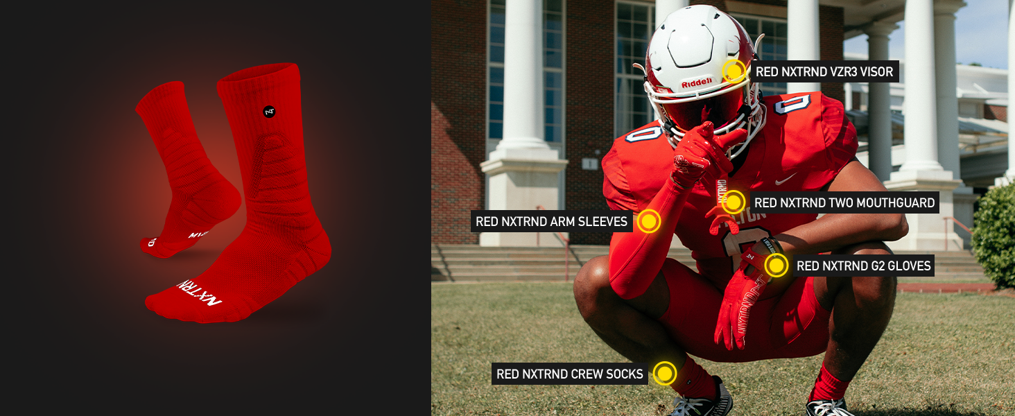 NXTRND Crew Sock Red