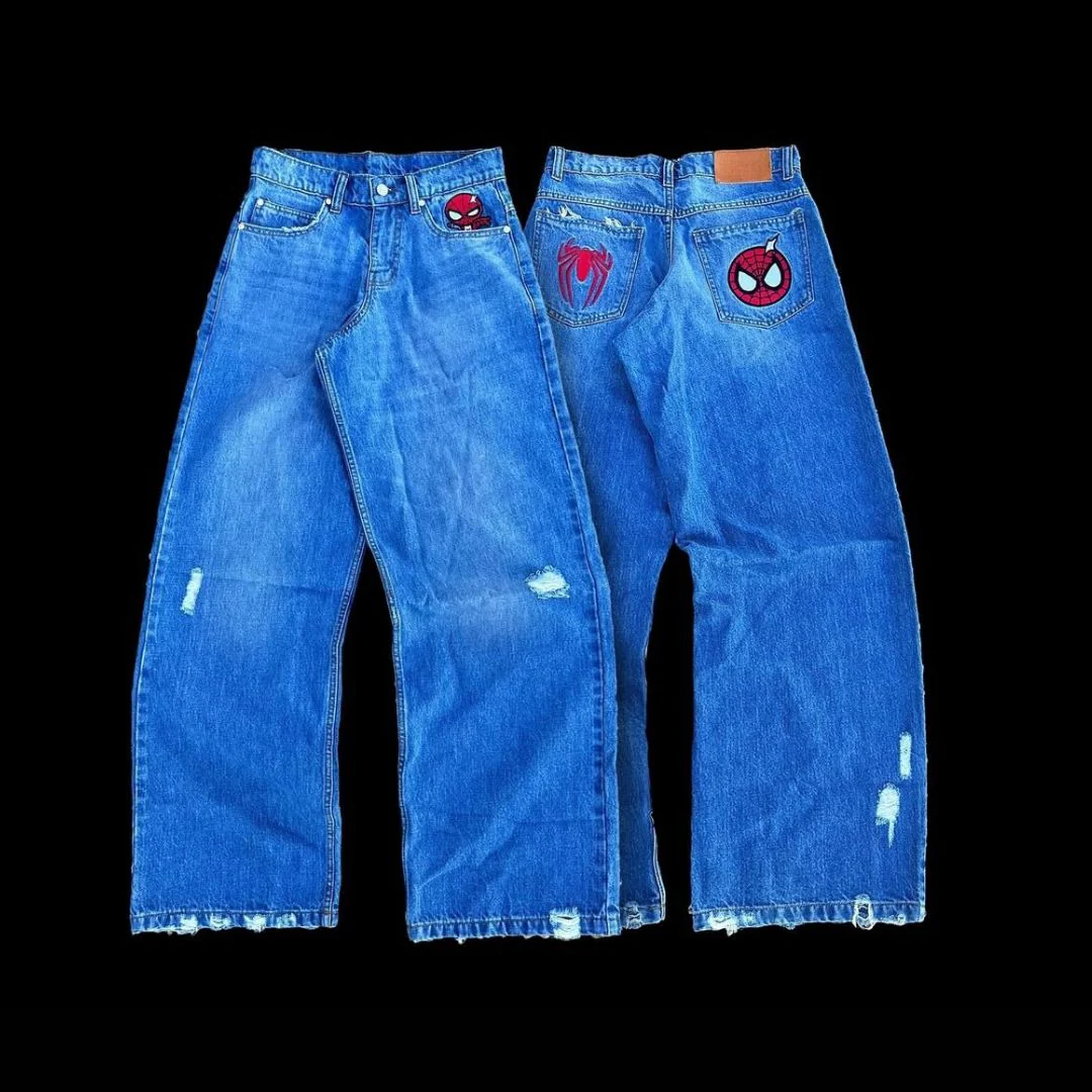 Unisex Spider Baggy Jeans