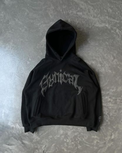 Puff Print Monochrome Reborn Pullover Hoodie