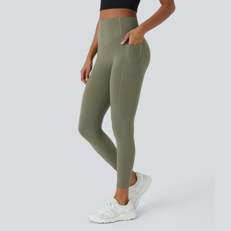 Women's UltraSculpt SoCinched High Waisted Scrunch Butt Lifting Tummy Control Side Pocket Training Leggings No Front Crotch Seam #NovaTopFinds #RushReady2025 #fall #fallfasion