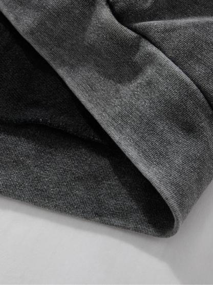 Men's Letter Print Zip Up Hoodie, Casual Loose Street Long Sleeve Hooded Sweatshirt for Daily Wear, Men's Clothes for All Seasons