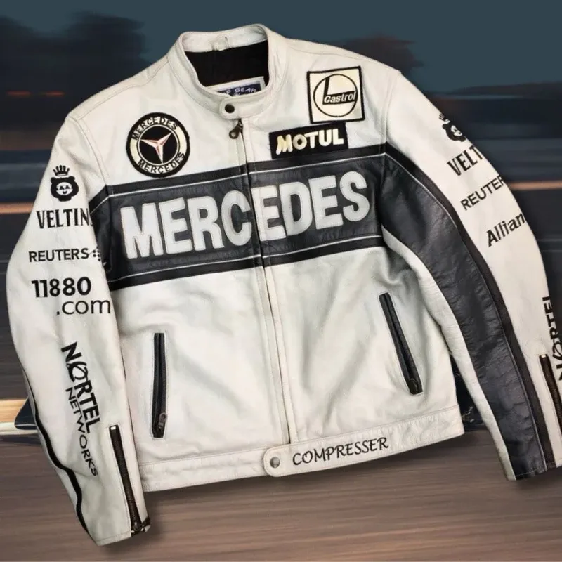 IAMYOURQL - Mercedes Benz Race Jacket Leather