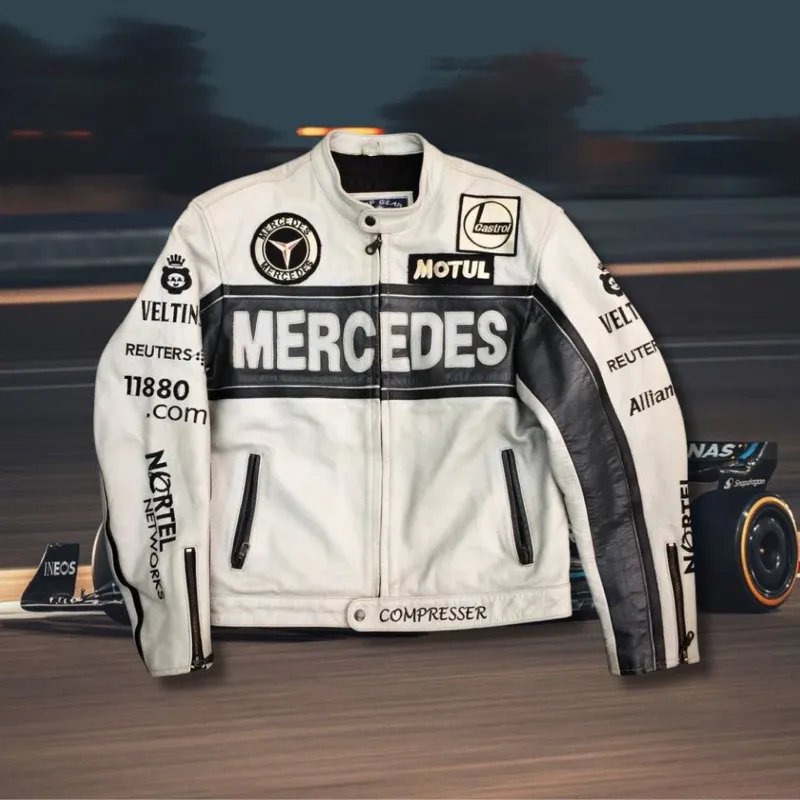 IAMYOURQL - Mercedes Benz Race Jacket Leather