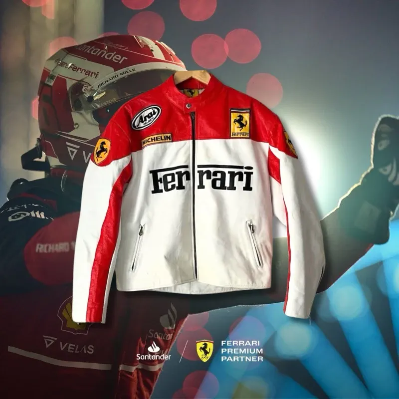 IAMYOURQL - Ferrari F1 Race Jacket Leather