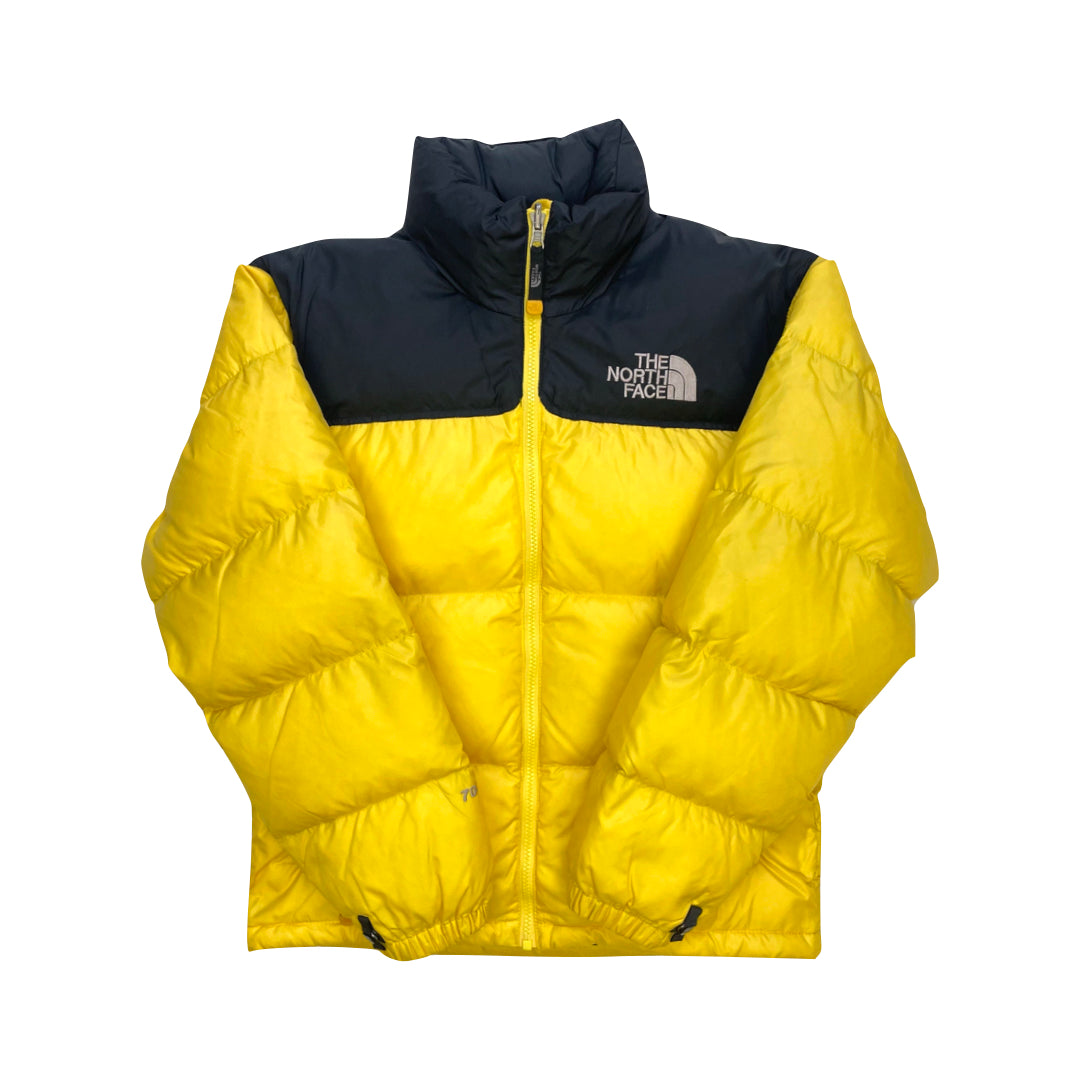 The North Face Yellow Puffer Jacket WITH STAINS