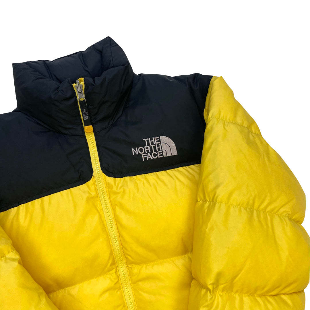 The North Face Yellow Puffer Jacket WITH STAINS