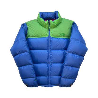 The North Face Light Purple and Green Puffer Jacket
