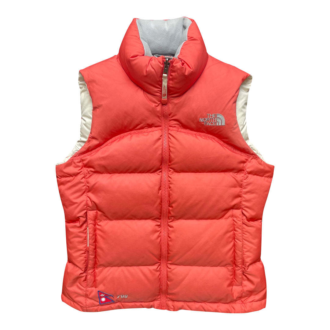 The North Face Women's Peach Orange/Pink Gilet Puffer Jacket
